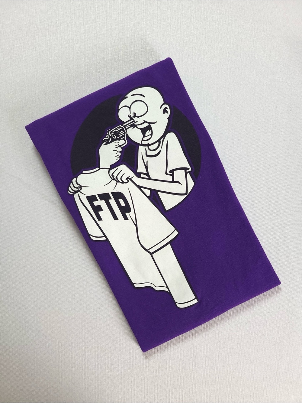 FTP Rocco T-Shirt Purple Graphic Print Mens Size Medium Skater Y2K Vintage Style